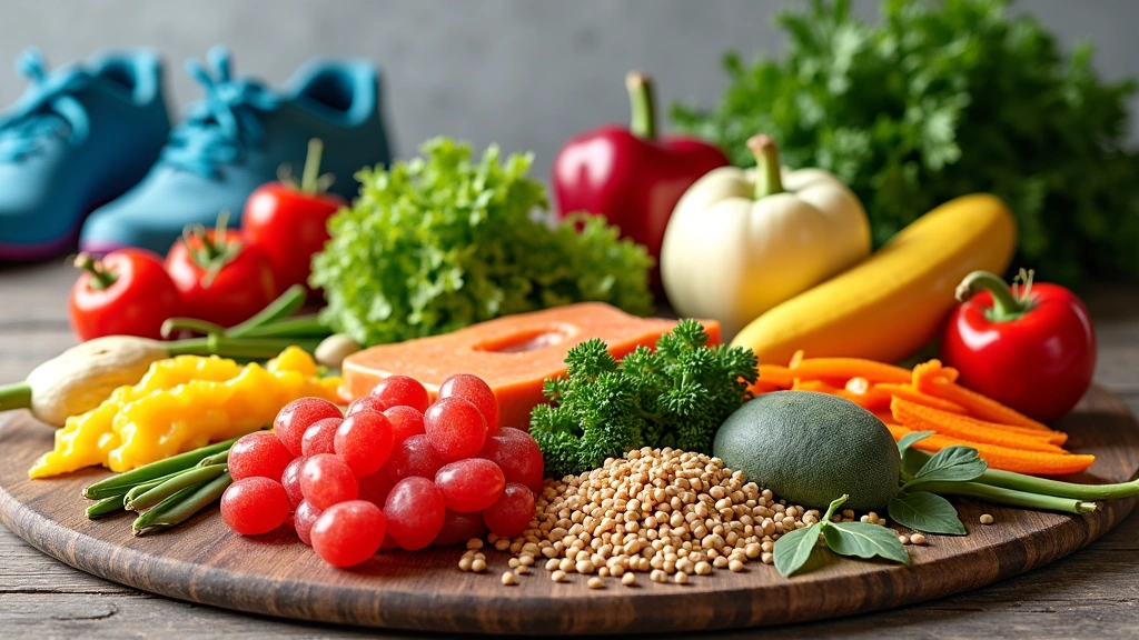 Vielfalt gesunder Lebensmittel und Aktivitäten